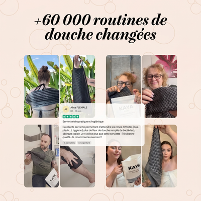 Serviette de douche exfoliante Kaya Paris