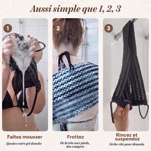 Serviette de douche exfoliante Kaya Paris